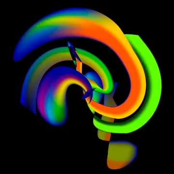 Rainbow pattern on black Stock Illustration