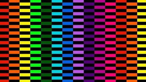 Rainbow Pattern Checkers Horizontal Stock Footage 115531801