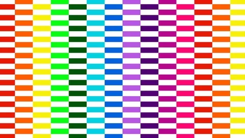 Rainbow Pattern Checkers Horizontal with  white Stock Footage 115509296