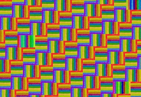 Rainbow pattern of crayons Stock Illustration