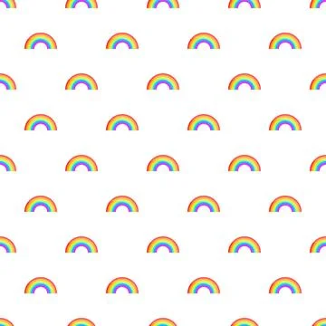 Rainbow pattern creating a colorful seamless background design Stock Illustration