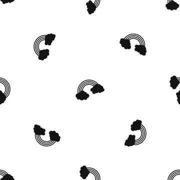 Rainbow pattern seamless black Illustrazione stock