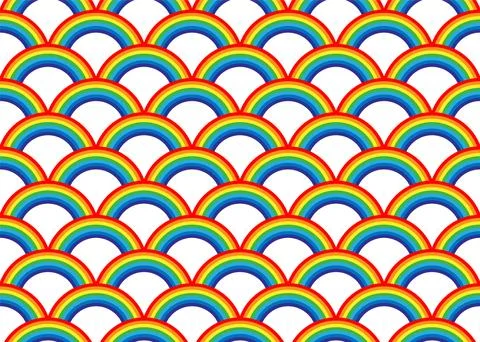 Rainbow pattern seamless. Colorful background vector texture design. Abstract Stock Illustration