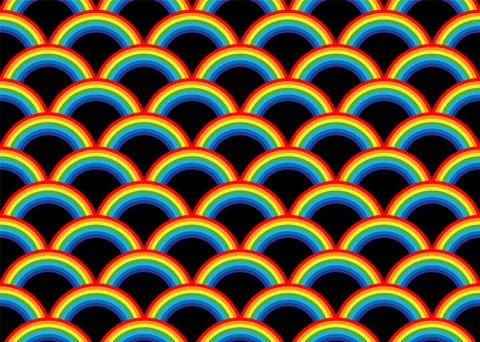 Rainbow pattern seamless. Colorful background vector texture design. Abstract Stock Illustration