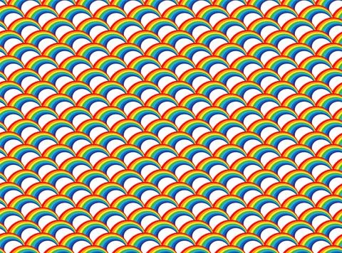 Rainbow pattern seamless. Colorful background vector texture design. Abstract Stock Illustration