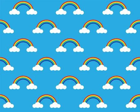 Rainbow pattern seamless. Colorful background vector texture design. Abstract イラスト素材