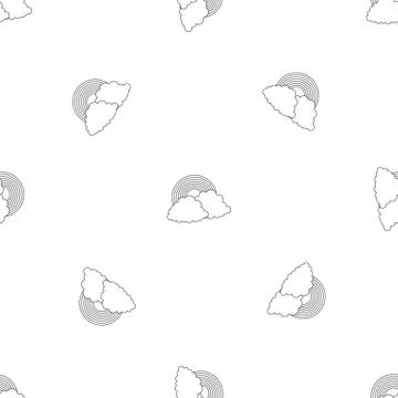 Rainbow pattern seamless vector Stock Illustration