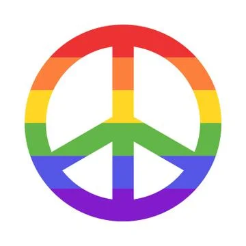 Rainbow peace sign Stock Illustration