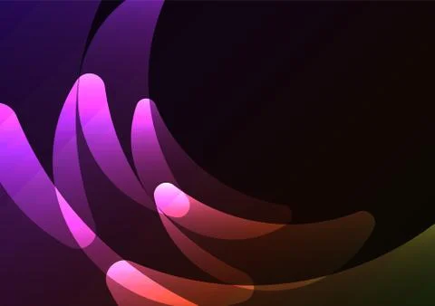 Rainbow petal overlap layer abstract background Stock Illustration