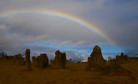 Rainbow pinacles Foto stock