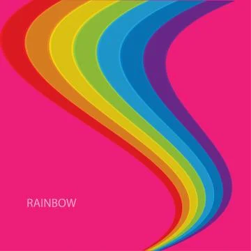 Rainbow on a pink background Stock Illustration