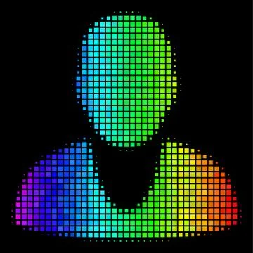 Rainbow Pixel Client Icon Stock Illustration