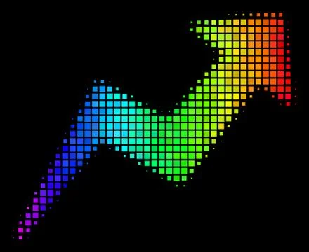 Rainbow Pixel Trend Icon Stock Illustration