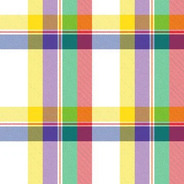Rainbow Plaid Tartan Checkered Seamless Pattern Illustrazione stock