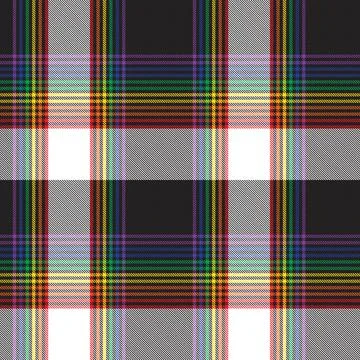 Rainbow Plaid Tartan Checkered Seamless Pattern Illustrazione stock