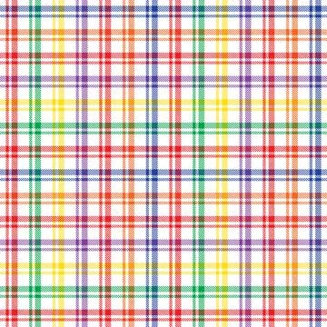 Rainbow Plaid Tartan Checkered Seamless Pattern Stock Illustration