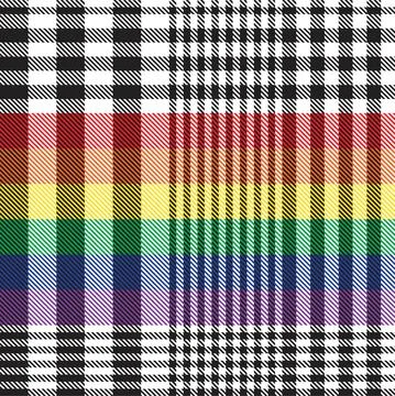 Rainbow Plaid Tartan Checkered Seamless Pattern Illustrazione stock