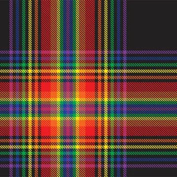 Rainbow Plaid Tartan Checkered Seamless Pattern Illustrazione stock