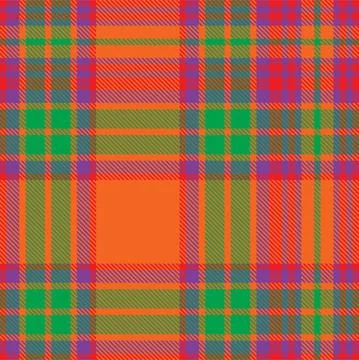Rainbow Plaid Tartan Checkered Seamless Pattern Stock Illustration