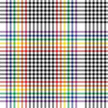 Rainbow Plaid Tartan Checkered Seamless Pattern Stock Illustration