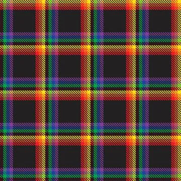 Rainbow Plaid Tartan Checkered Seamless Pattern Stock Illustration