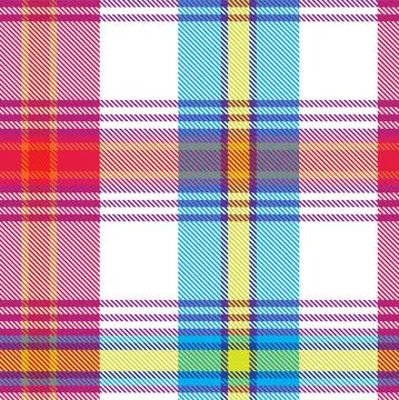 Rainbow Plaid Tartan Checkered Seamless Pattern Illustrazione stock