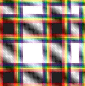 Rainbow Plaid Tartan Checkered Seamless Pattern Illustrazione stock