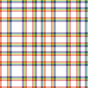 Rainbow Plaid Tartan Checkered Seamless Pattern Illustrazione stock