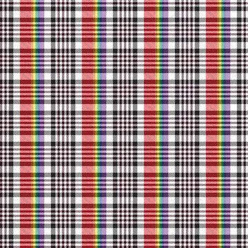 Rainbow Plaid Tartan Checkered Seamless Pattern Illustrazione stock