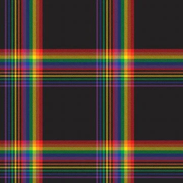 Rainbow Plaid Tartan Checkered Seamless Pattern Stock Illustration