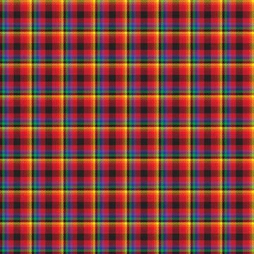 Rainbow Plaid Tartan Checkered Seamless Pattern Stock Illustration
