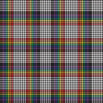 Rainbow Plaid Tartan Checkered Seamless Pattern Stock Illustration