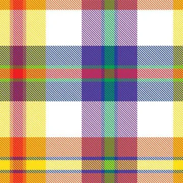 Rainbow Plaid Tartan Checkered Seamless Pattern 스톡 일러스트