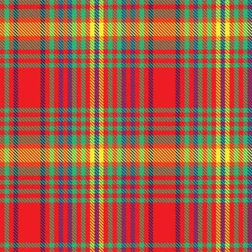 Rainbow Plaid Tartan Checkered Seamless Pattern 스톡 일러스트