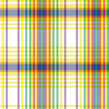 Rainbow Plaid Tartan Checkered Seamless Pattern Illustrazione stock
