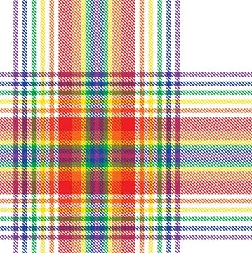 Rainbow Plaid Tartan Checkered Seamless Pattern Stock Illustration