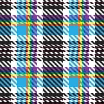 Rainbow Plaid Tartan Checkered Seamless Pattern Illustrazione stock
