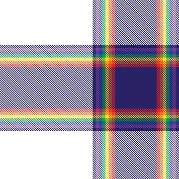 Rainbow Plaid Tartan Checkered Seamless Pattern Stock Illustration