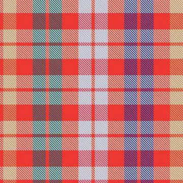Rainbow Plaid Tartan Seamless Pattern Design Stock Illustration