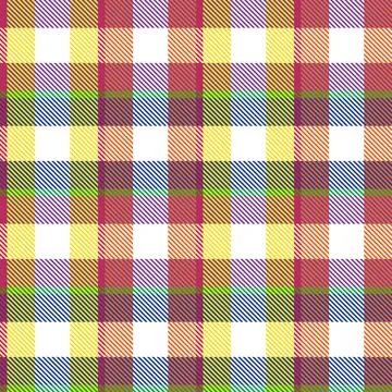 Rainbow Plaid Tartan Seamless Pattern Design Stock Illustration