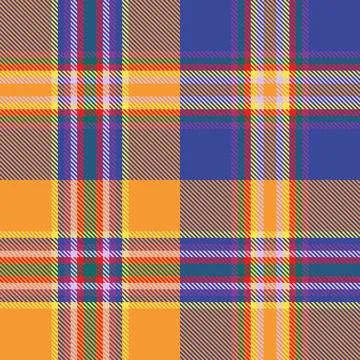 Rainbow Plaid Tartan Seamless Pattern Design Stock Illustration