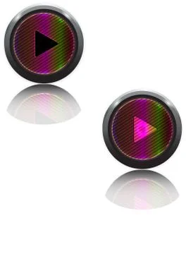 Rainbow Play Buttons Stock Illustration