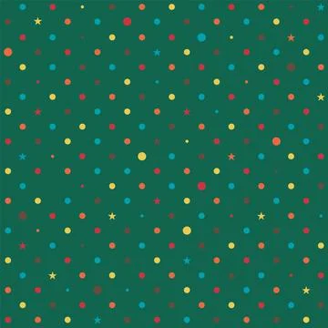 Rainbow Polka dot Green Background Stock-Illustration
