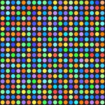 Rainbow polka dot pattern. Seamless vector background 스톡 일러스트