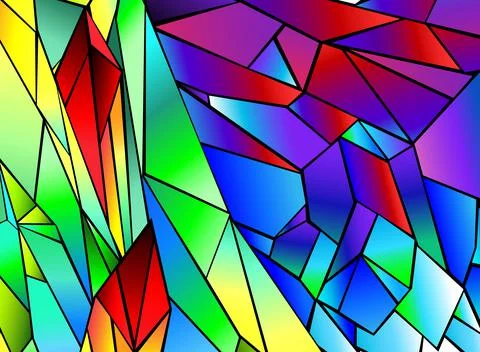 Rainbow polygonal background Illustrazione stock