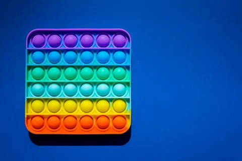 Rainbow Pop it fidget toy Stock Photos