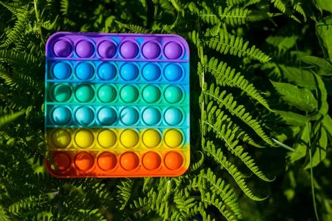 Rainbow Pop it fidget toy Stock Photos