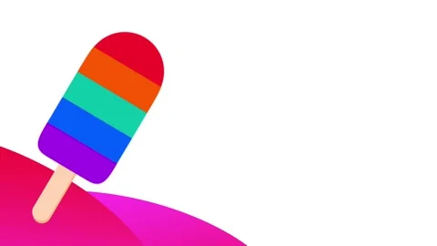 Rainbow Popsicle Pop Art Stock Footage 335638299