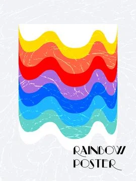 Rainbow Poster Design Illustrazione stock