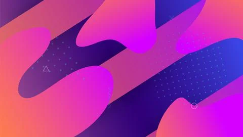Rainbow Poster. Geometric Journal. Dynamic Banner. Horizontal Il Stock Illustration